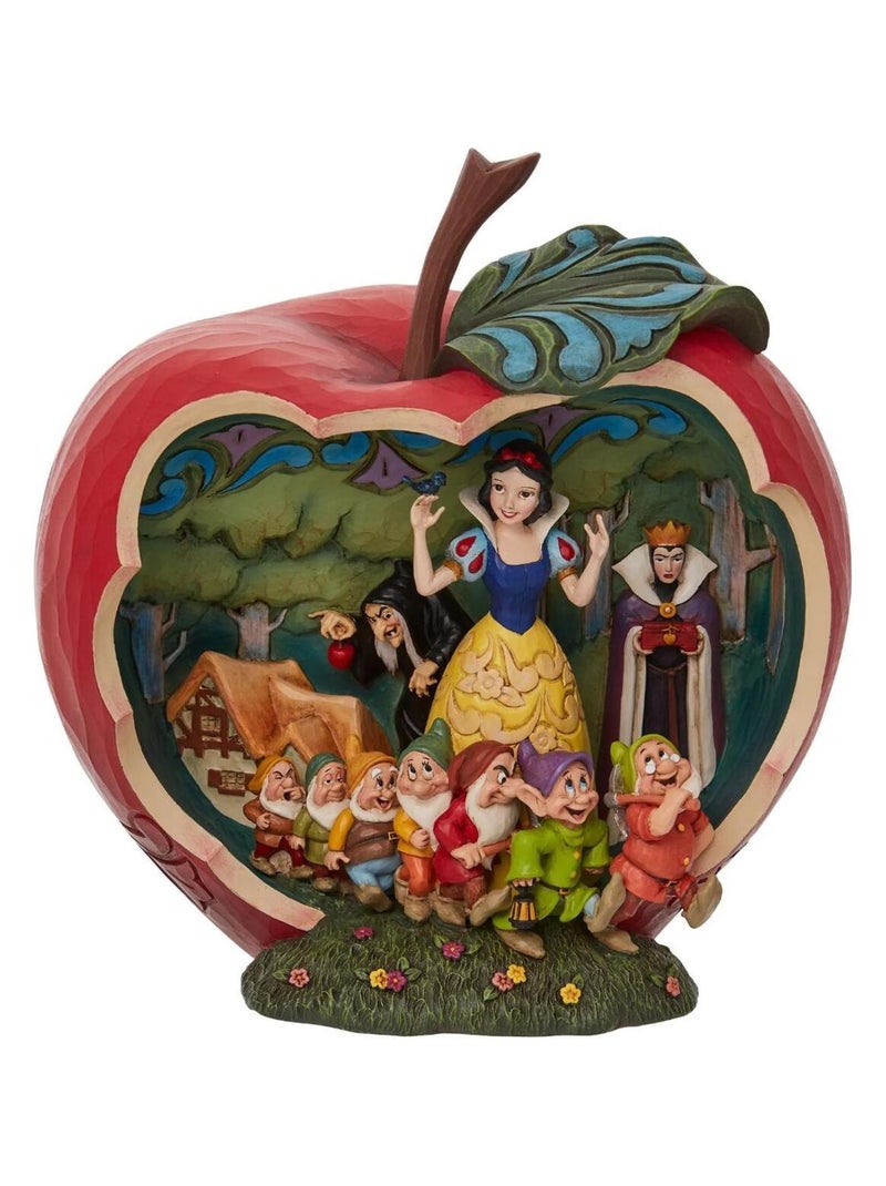 Figurine scène de blanche neige dans une pomme Rouge - Kiabi