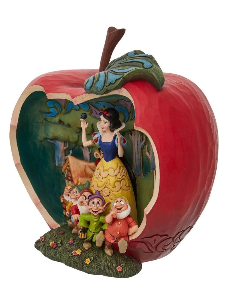 Figurine scène de blanche neige dans une pomme Rouge - Kiabi