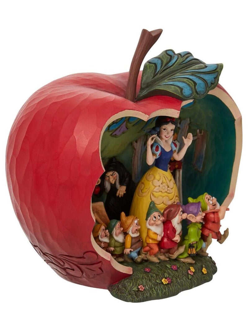 Figurine scène de blanche neige dans une pomme Rouge - Kiabi