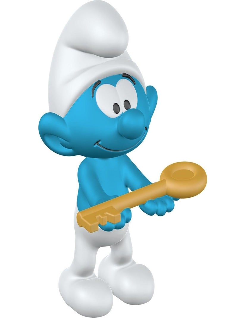 Figurine Schtroumpf avec clé Bleu - Kiabi