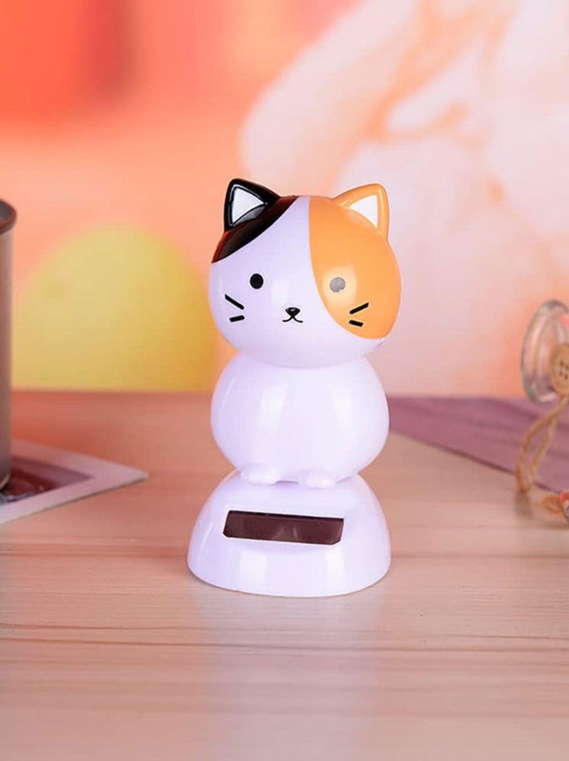 Figurine solaire chat blanc Blanc - Kiabi