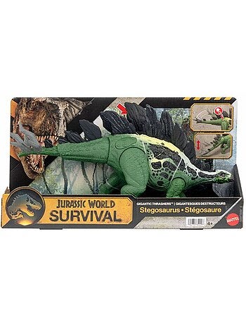 Figurine Stegosaurus Mega Action avec attaque molette - Jurassic World