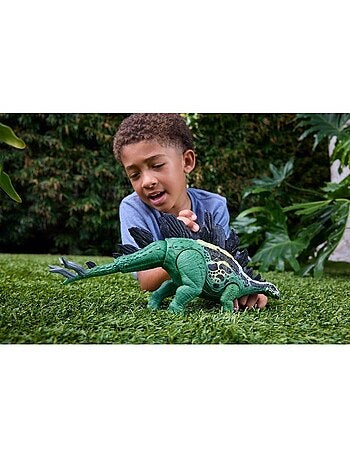 Figurine Stegosaurus Mega Action avec attaque molette - Jurassic World