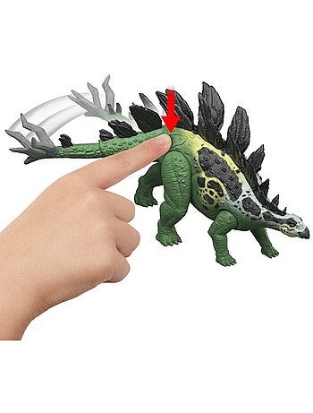 Figurine Stegosaurus Mega Action avec attaque molette - Jurassic World