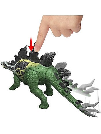 Figurine Stegosaurus Mega Action avec attaque molette - Jurassic World