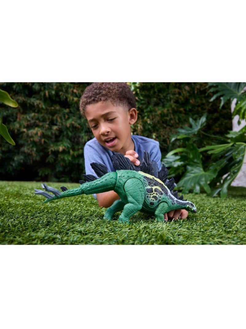 Figurine stegosaurus mega action avec attaque molette - jurassic world Multicolore - Kiabi