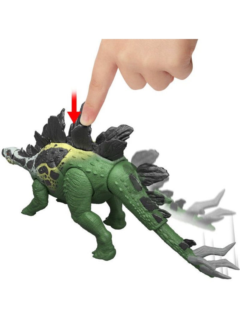 Figurine stegosaurus mega action avec attaque molette - jurassic world Multicolore - Kiabi
