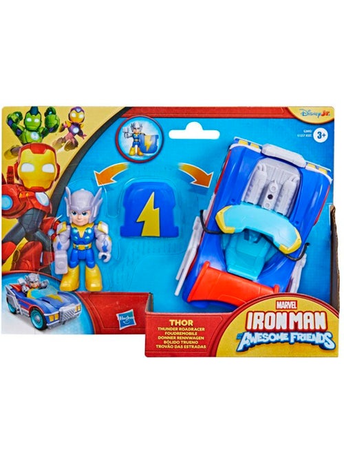 Figurine thor 7,5 cm avec véhicule foudremobile - hasbro avengers - Kiabi