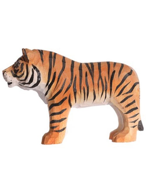Figurine tigre en bois - Kiabi