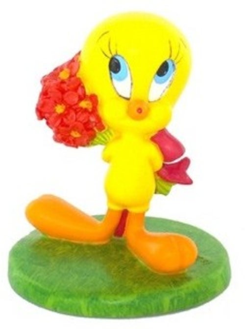 Figurine Titi en résine peinte à la main – Bouquet rouge – 8 cm – La boutique des toons - Kiabi