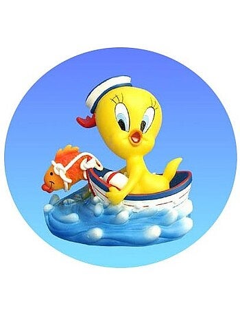 Figurine 'titi et grosminet' – bateau de pêche – looney tunes