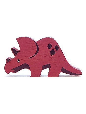 Figurine Tricératops en bois