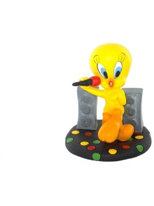 Figurine Tweety karaoke oiseau jaune sur socle lumières de scène La boutique des toons - Kiabi