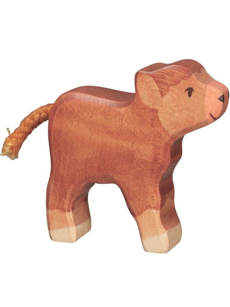 Figurine veau Highland cattle Marron - Kiabi