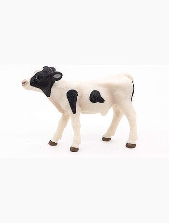 Figurine veau noir et blanc