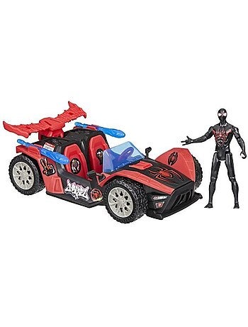 Figurine & véhicule - miles morales bolide de course remix - hasbro marvel