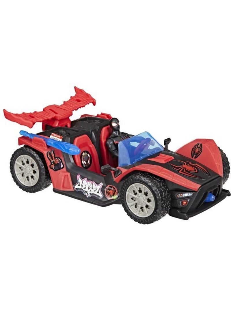 Figurine & véhicule - miles morales bolide de course remix - hasbro marvel Noir - Kiabi