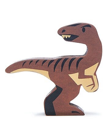 Figurine Vélociraptor en bois