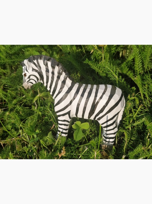 Figurine zébre en bois - Kiabi