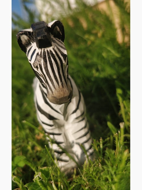 Figurine zébre en bois - Kiabi