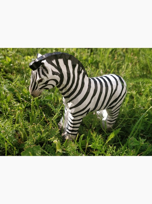 Figurine zébre en bois - Kiabi