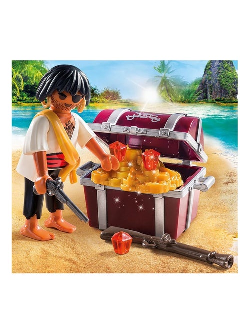 Figurines - Pirate avec coffre au trésor - Kiabi