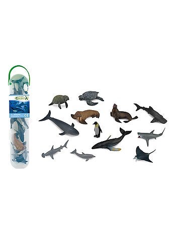 Figurines Animaux Marins : Set de 12 mini figurines Animaux Marins
