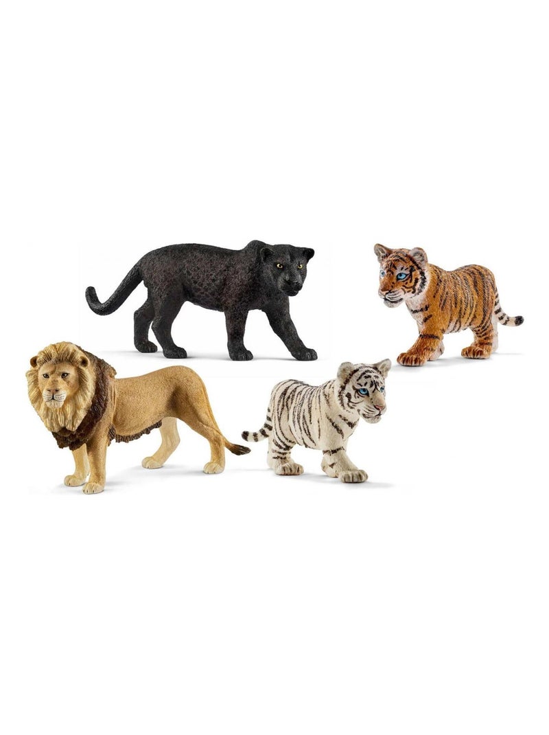 Figurines animaux sauvages (panthère,bébé tigre, lion, bébé tigre du bengale) N/A - Kiabi