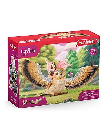 Figurines Bayala : Elfe à dos de chouette scintillante