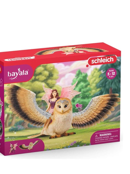 Figurines Bayala : Elfe à dos de chouette scintillante - Kiabi