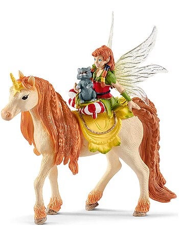 Figurines Bayala : Fée Marween avec une licorne scintillante