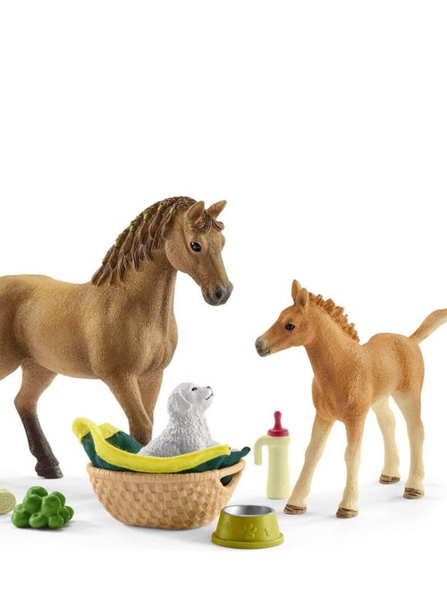 Figurines cheval : Les soins pour bébé animaux d'Horse Club - Kiabi
