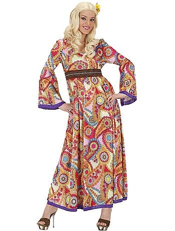 Figurines de costume hippie avec ceinture pour femmes