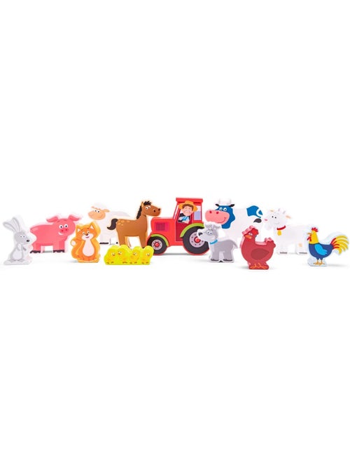 Figurines en bois Animaux Ferme - Kiabi