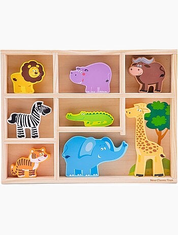 Figurines en bois Animaux Safari