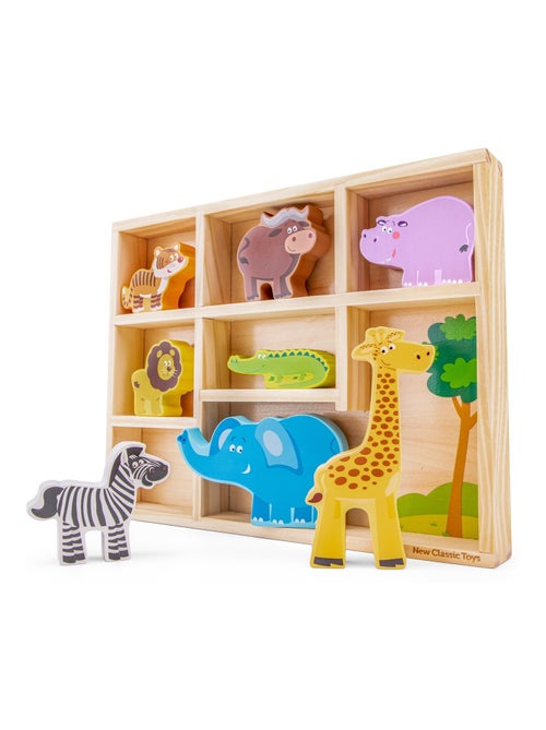 Figurines en bois Animaux Safari - Kiabi