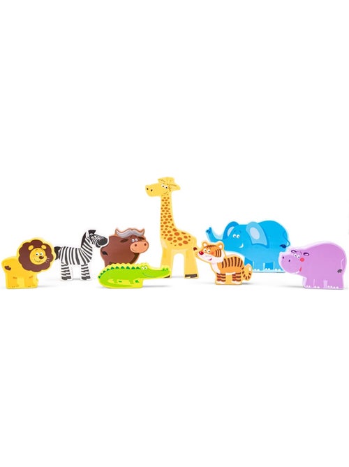 Figurines en bois Animaux Safari - Kiabi