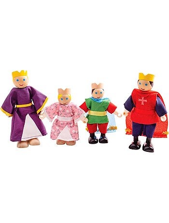 Figurines en bois famille royale