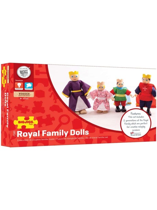Figurines en bois famille royale - Kiabi