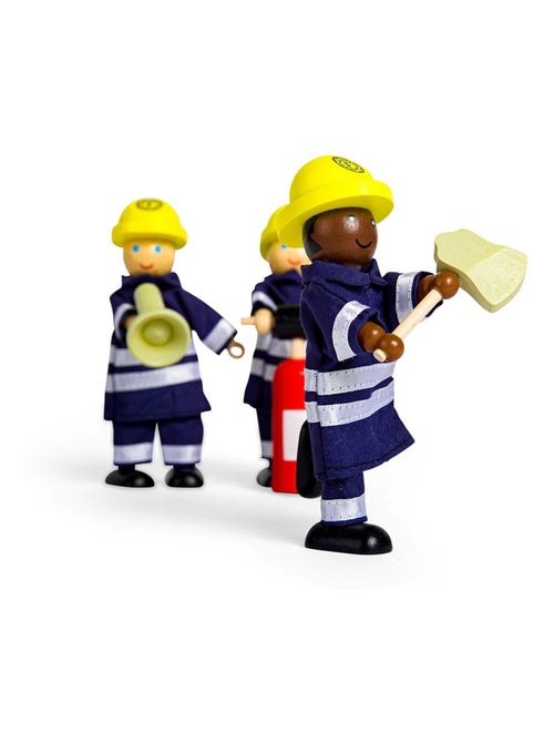 Figurines en bois Pompiers - Kiabi