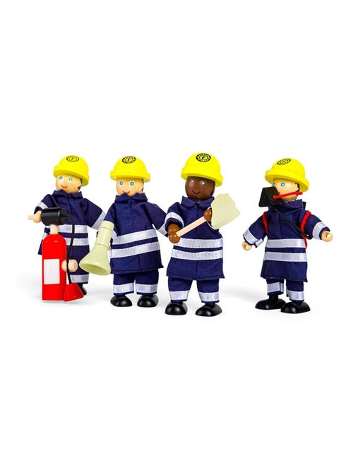 Figurines en bois Pompiers - Kiabi