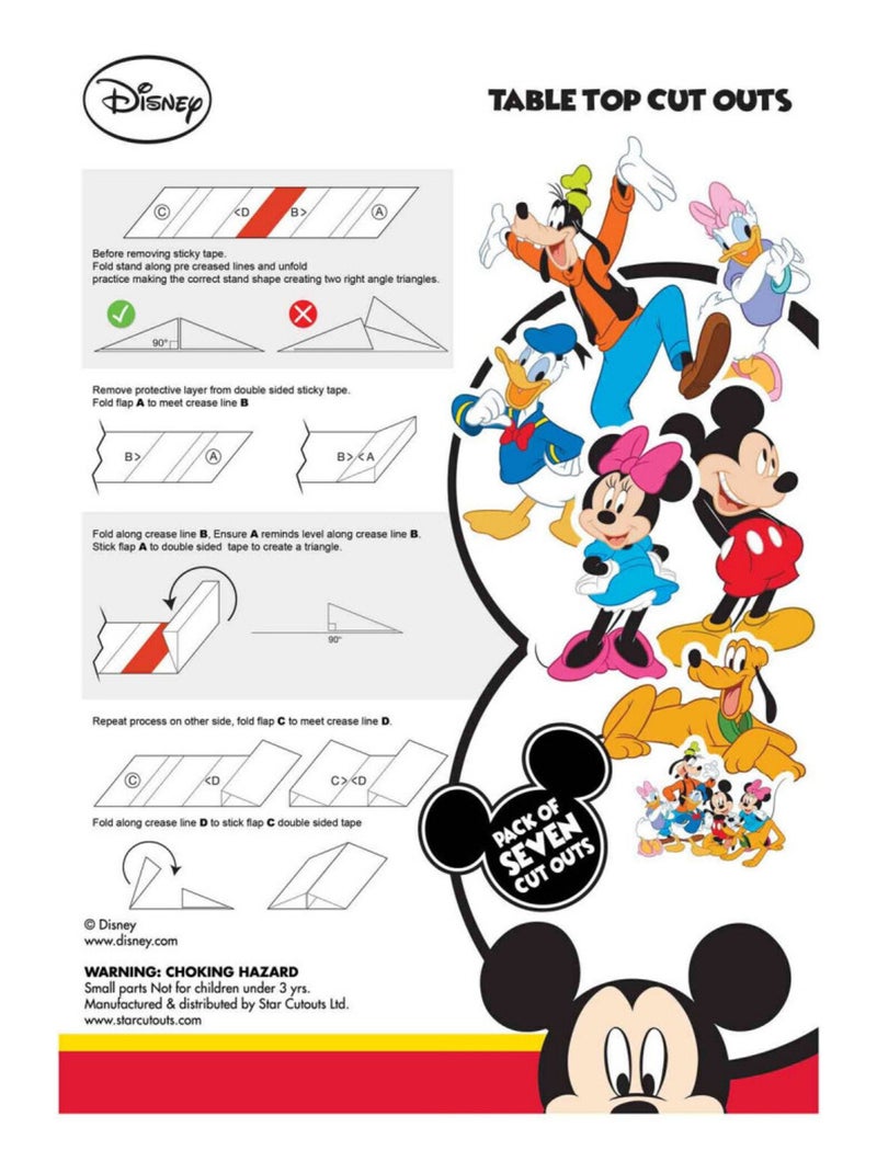 Figurines en carton Disney Mickey & ses amis 20 cm Multicolore - Kiabi