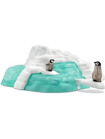 Figurines famille pingouin sur la banquise, schleich 42661 wild life, pour enfant dès 3 ans
