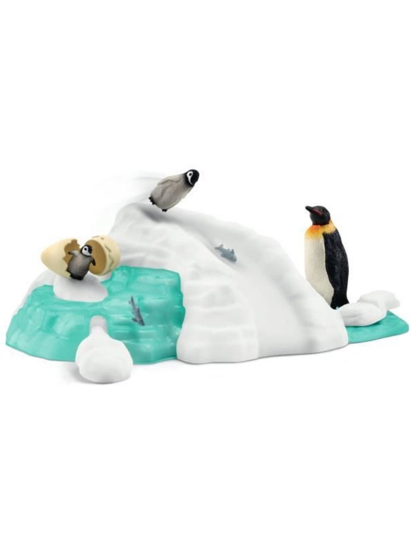 Figurines famille pingouin sur la banquise, schleich 42661 wild life, pour enfant dès 3 ans Marron - Kiabi