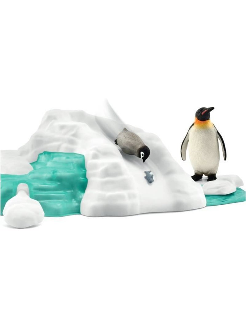 Figurines famille pingouin sur la banquise, schleich 42661 wild life, pour enfant dès 3 ans Marron - Kiabi