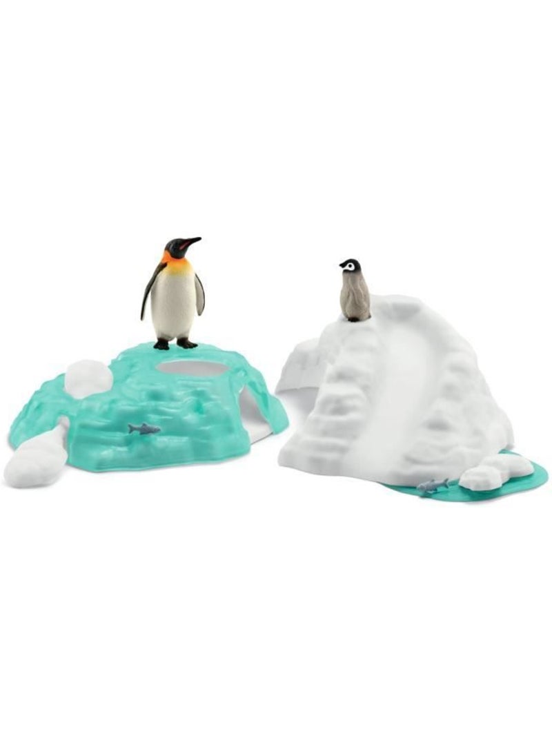 Figurines famille pingouin sur la banquise, schleich 42661 wild life, pour enfant dès 3 ans Marron - Kiabi