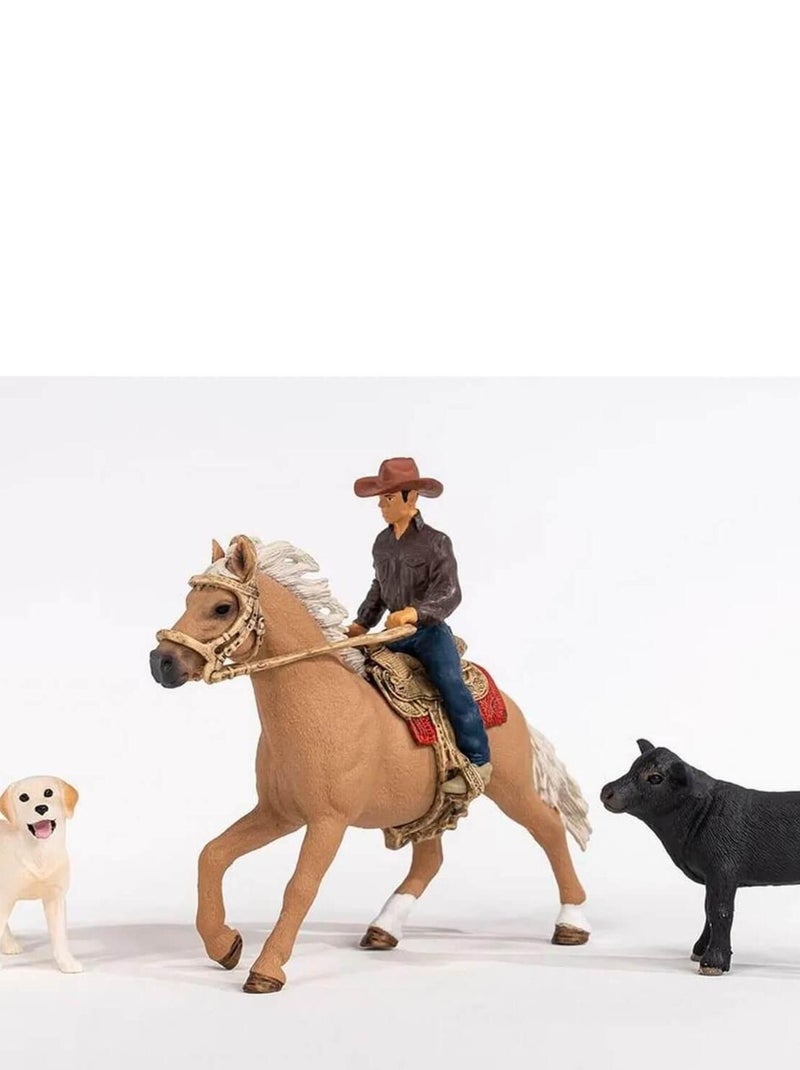 Figurines Farm World : Aventures d'équitation Western N/A - Kiabi