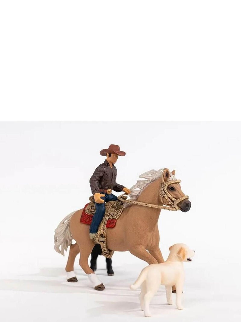 Figurines Farm World : Aventures d'équitation Western N/A - Kiabi