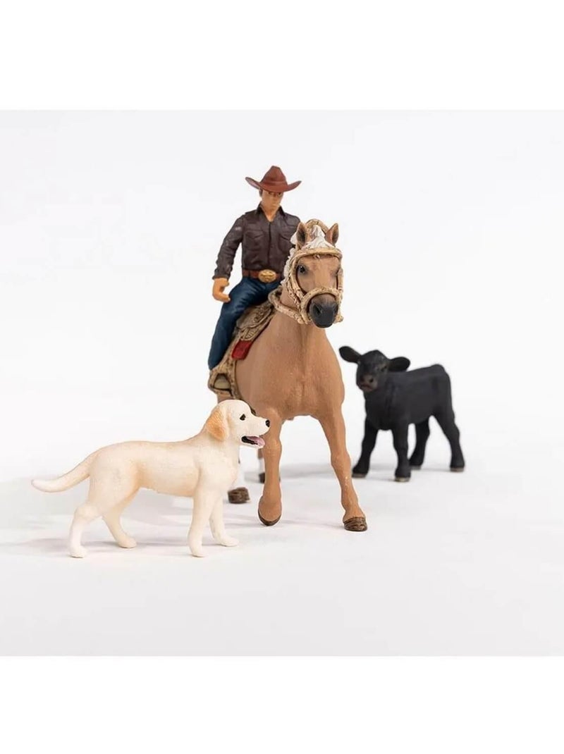 Figurines Farm World : Aventures d'équitation Western N/A - Kiabi