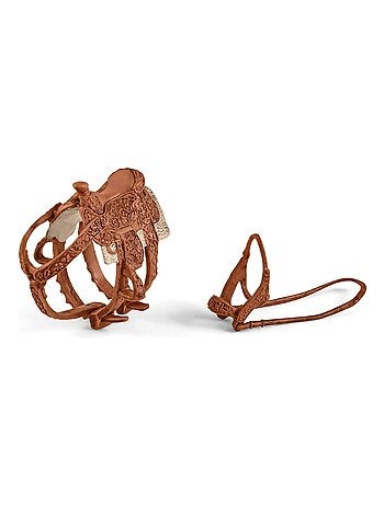 Figurines Farm World : Cowgirl et Tonneaux de Racing